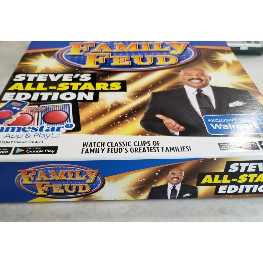 Family Feud Steve’s All‑Stars Edition Board Game 2022 New Sealed Complete